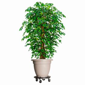 Plant Trolley with Wheels Diameter 15.7" Black 606.3 lb