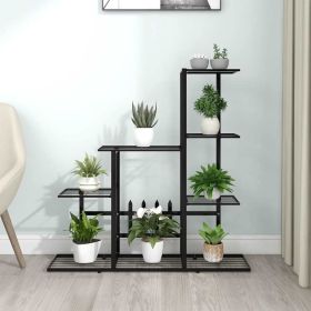 Flower Stand 37.2"x9.8"x34.6" Black Metal