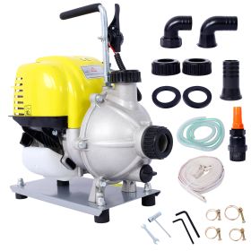 38CC 4 Stroke Gasoline Water Pump 1.5Inch Portable Gas Powered Transfer Pump Commercial Engine Water Pump for Flood Landscaping or Gardening Irrigatio