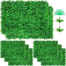 VEVOR Artificial Boxwood Panel 8pcs Boxwood Hedge Wall Panels Artificial Grass Backdrop Wall 24X16 4cm Green Grass Wall