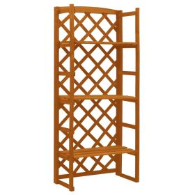 Plant Stand with Trellis Orange 23.6"x11.8"x55.1" Solid Firwood