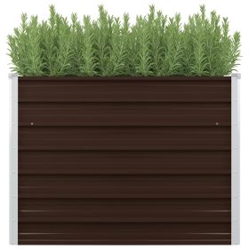 Garden Raised Bed Brown 39.4"x15.7"x30.3" Galvanized Steel