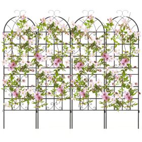 4 Pack 71 x 20 Inch Metal Garden Trellis for Climbing Plants