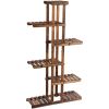 6 Tier Garden Wooden Shelf Storage Plant Rack Stand