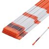 VEVOR Driveway Markers, 100 PCS 48 inch, 0.4 inch Diameter, Orange Fiberglass Poles Snow Stakes with Reflective Tape