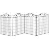 Outsunny Garden Decorative Fence Panel, 4 Pack, 44 x 36-Inch, Linear Length 12 Feet, Steel Border Folding Fence for Garden Landscaping