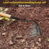 4 PCS Iron Rake, Garden Rake, Iron Rake The Heavy-Duty Iron Weeding Rake, Iron Rake Weeder With Handle