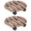 Plant Trolleys 2 pcs Brown Ã˜11.8"x3" WPC