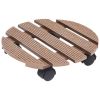 Plant Trolleys 2 pcs Brown Ã˜11.8"x3" WPC