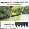 VEVOR Steel Landscape Edging, 3-pack Steel Garden Edging Borders, 40" L x 8" H Strips, Hammer-in Edging Border with 5 Clips