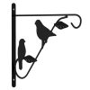 Hanging Basket Brackets with Planters 4 pcs Black Steel