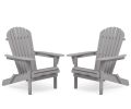 Wood Lounge Patio Chair for Garden Outdoor Wooden Folding Adirondack Chair Set of 2 Solid Cedar Wood Lounge Patio Chair for Garden, Lawn, Backyard,