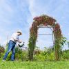 7.5 Feet Garden Arch Trellis with PE Coated Metal Structure