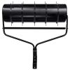 Garden Lawn Roller with Aerator Clamps Black 16.6 gal Iron