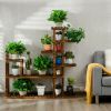 7-Tier Flower Wood Stand Plant Display Rack Storage Shelf