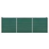 Garden Raised Bed Galvanized Steel 94.5"x15.7"x30.3" Green