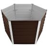 Garden Raised Bed Brown 50.8"x50.8"x30.3" Galvanized Steel