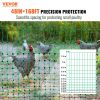 VEVOR Electric Fence Netting, 48" H x 168' L, PE Net Fencing Kit with Posts & Double-Spiked Stakes, Utility Portable Mesh for Chickens, Ducks, Geese