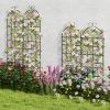 2 Pack Metal Garden Trellis Decorative for Climbing Plants