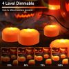 4 Pack Halloween LED Pumpkin Lights Battery Operated Halloween Decoration Lights with 2 Light Modes 4 Timer Setting Remorte Control for Party Pumpkin