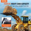 VEVOR Clamp on Debris Forks to 60" Bucket, 4560 lbs Capacity Heavy Duty Clamp on Pallet Forks Bucket Attachments