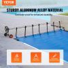 VEVOR Pool Cover Reel, Aluminum Solar Cover Reel 18 ft, Inground Swimming Pool Cover Reel Set with Rubber Wheels and Sandbags