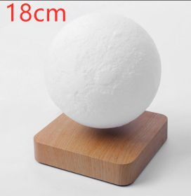 Magnetic Levitation Table Lamp Moon Light 3D Printing Planet Night Light (Option: Khaki18cm-EU)