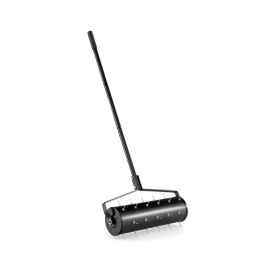 Manual Lawn Aerator with Detachable Handle for Household (Color: black, Type: 21 inches)