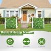 4 Pack Expandable Faux Privacy Fence, Decorative Faux Ivy Greenery Fencing Panel, Artificial Hedges Screen for Balcony Patio Outdoor